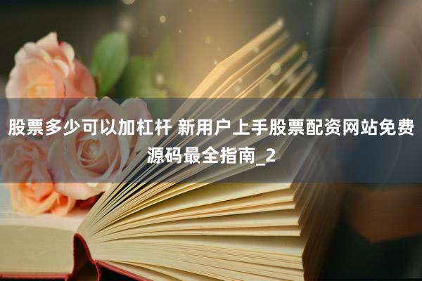 股票多少可以加杠杆 新用户上手股票配资网站免费源码最全指南_2