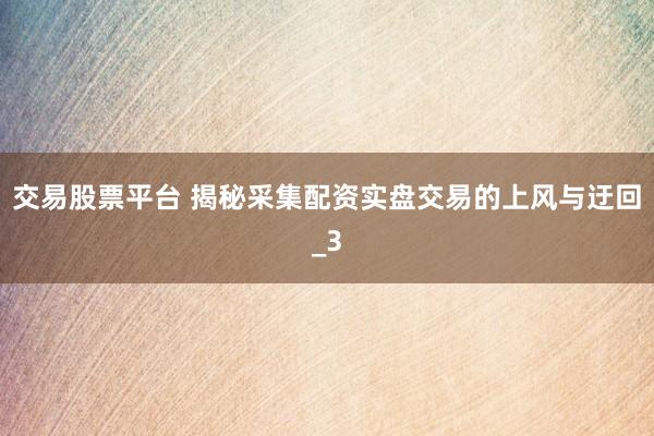 交易股票平台 揭秘采集配资实盘交易的上风与迂回_3