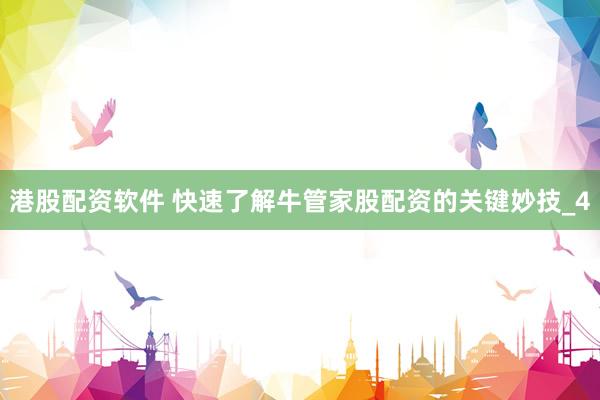 港股配资软件 快速了解牛管家股配资的关键妙技_4