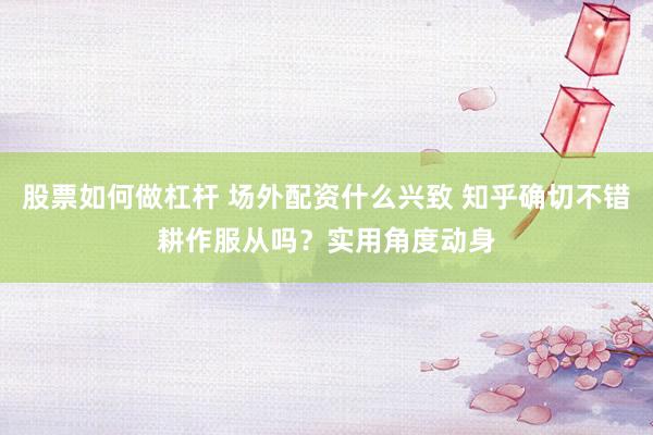 股票如何做杠杆 场外配资什么兴致 知乎确切不错耕作服从吗？实用角度动身