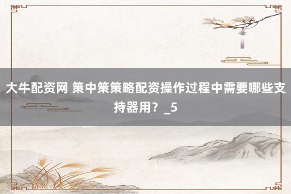 大牛配资网 策中策策略配资操作过程中需要哪些支持器用？_5